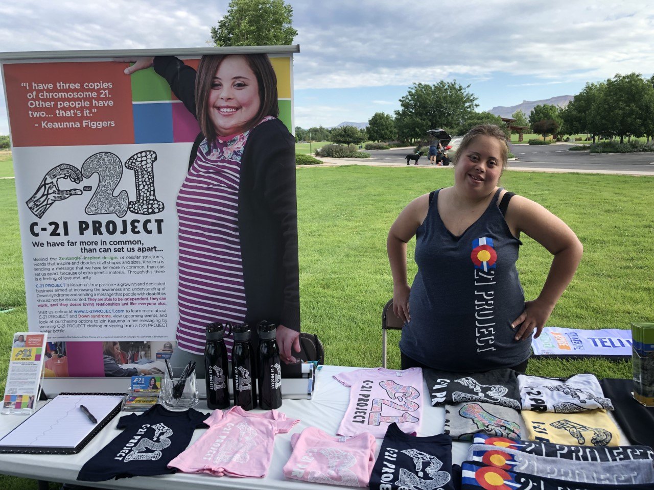 Keaunna's business is featured at the Rocky Mountain Down Syndrome Association's 2nd annua